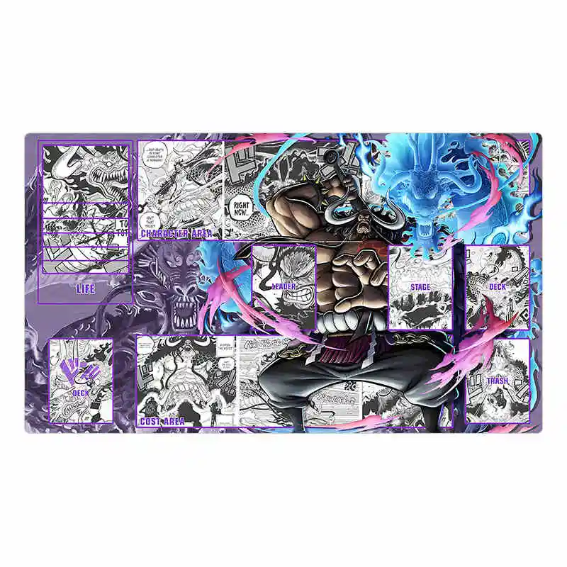 60*35*0.2Cm OPCG One Piece Nami Zoro Kaidou Dedicated Game Card Mat Diy Battle Game Anime Lock The Edge Table Mat Gift Toys