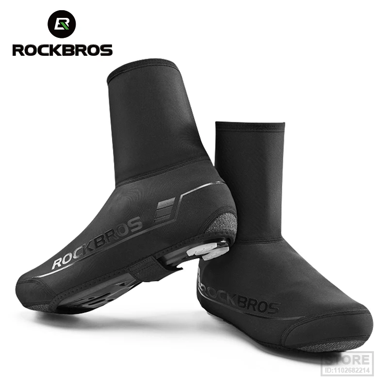 

ROCKBROS зимняя водонепроницаемая велосипедная обувь, светоотражающая термоэластичная непромокаемая велосипедная обувь