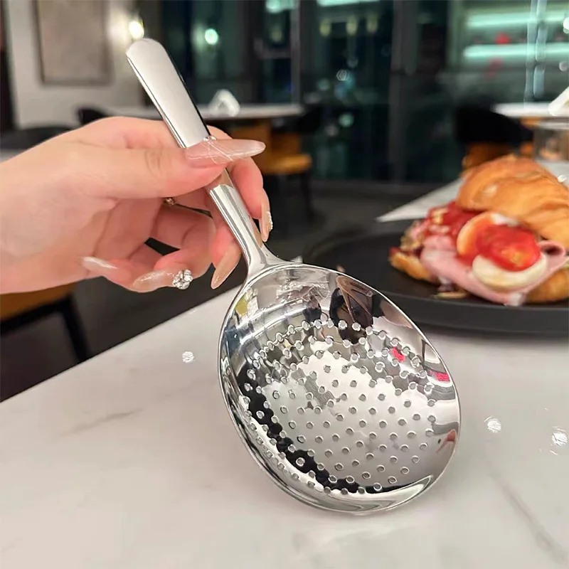 Description Picture 5 of itemStainless Steel Short Handled Round Soup Spoon Public Big Head Spoon Dining Kitchen Restaurant Rice Tableware Kitchen Utensils