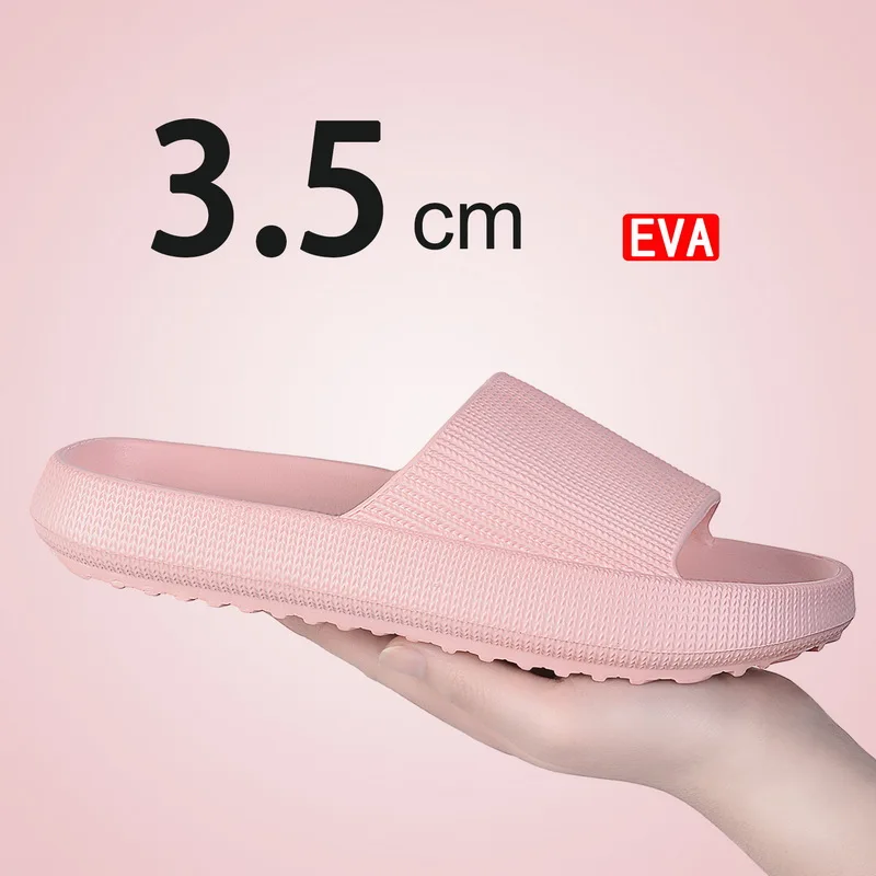 Women Men Slippers Summer Beach Slides Bathroom Anti-Slip Slipper Soft Sole Sandals Fashion Flip-Flops Ultra-Light Shoes Women 6
