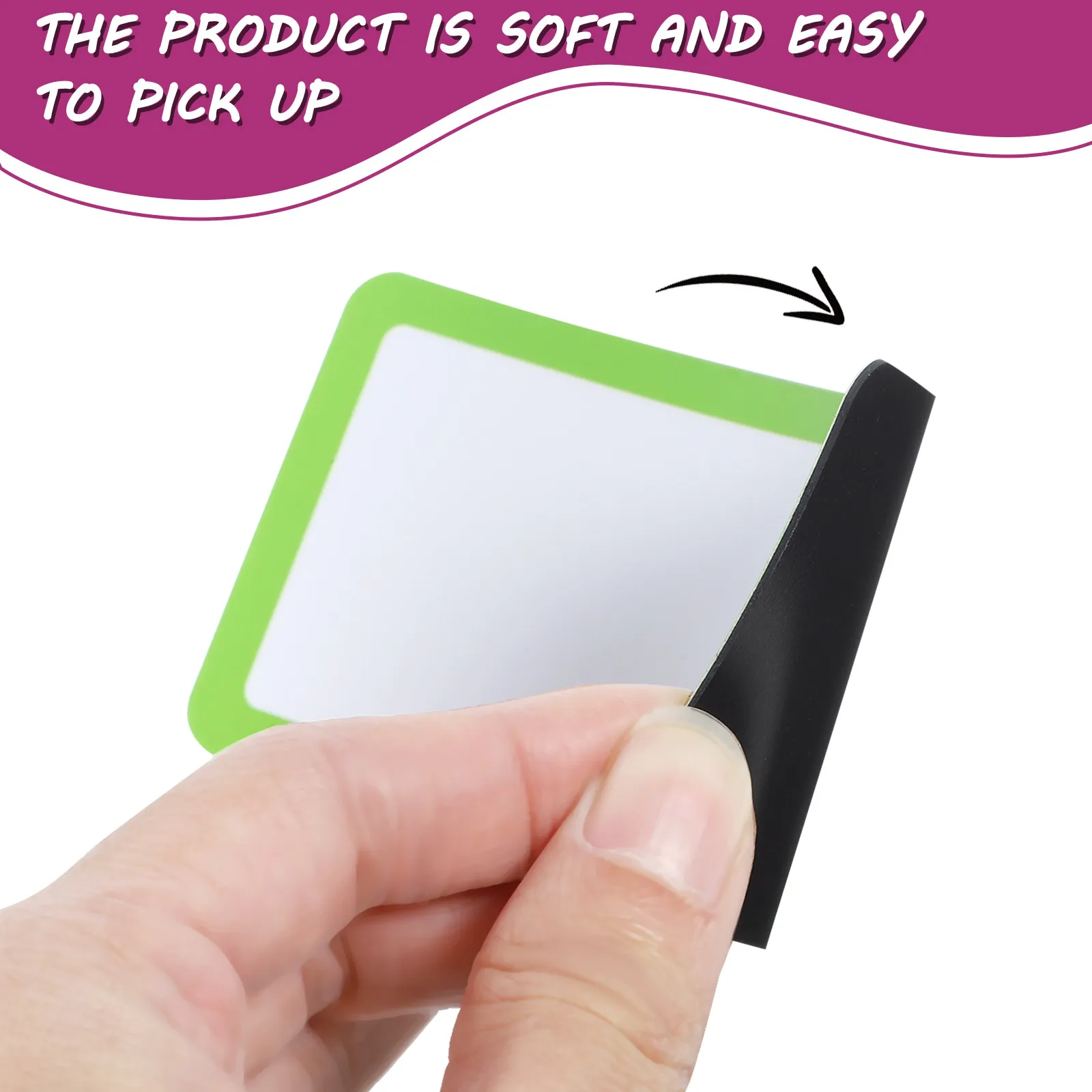 20Pcs 자기 건조 지우기 라벨 재사용 가능한 화이트 보드 스티커 10x5cm 교실 냉장고 선반 용 쓰기 가능 태그