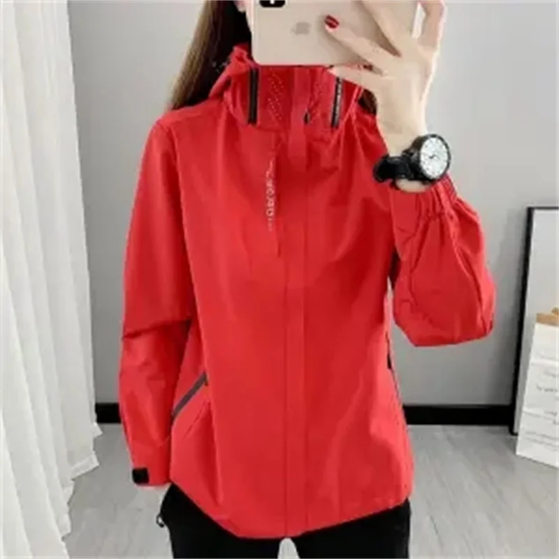 2022 Spring Autumn Women New Outdoor Jackets Ladies Thin Windproof Waterproof Breathable Mountaineering coat Couples Men Women's men s and women s solid knitted scarf korean ins thick warm scarves christmas gift new year couples winter 2022