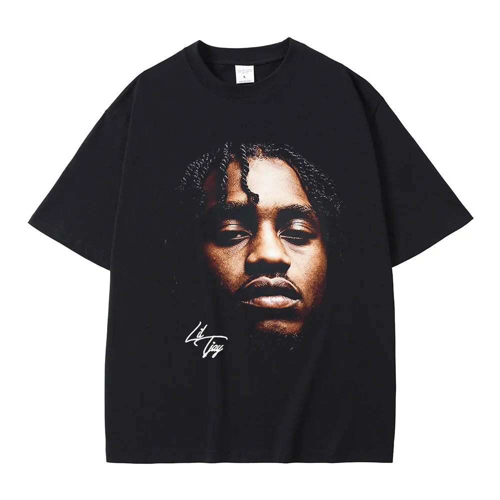 

Rapper Lil Tjay Graphic T-shirt Men Women's Fashion Hip Hop Vintage T-shirts Casual Cotton Short Sleeve Oversized O-Neck T Shirt