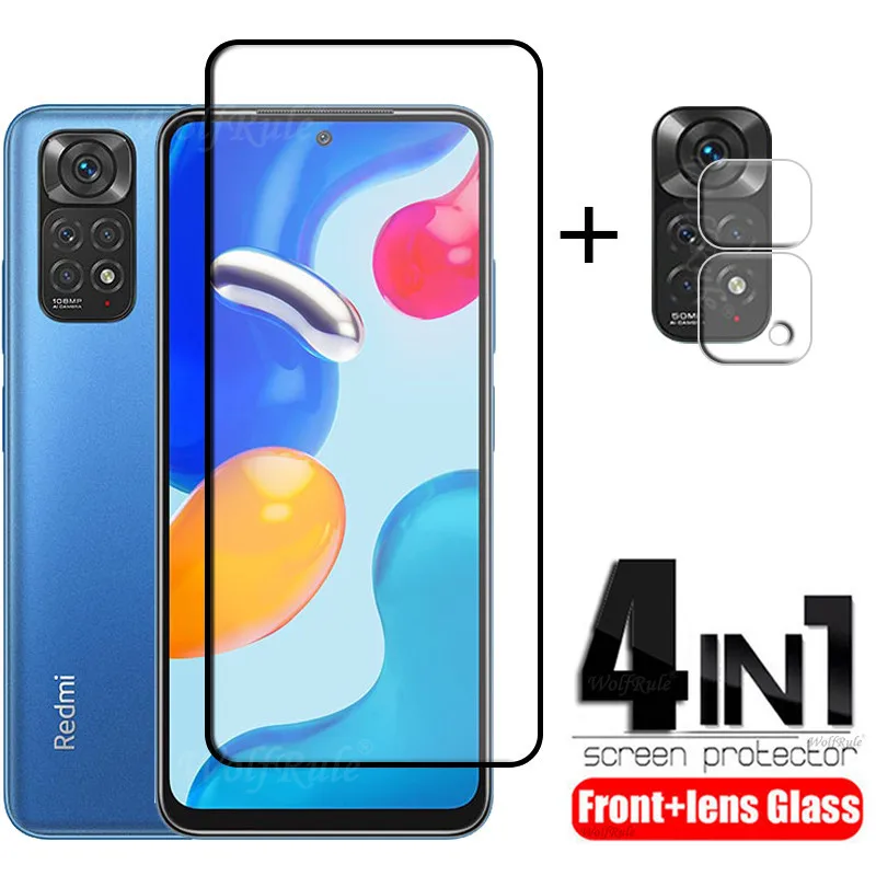 4In1 Per Xiaomi Redmi Note 11S Vetro Per Redmi Note 11S Protezione Dello Schermo In Vetro Temperato Per Redmi Note 11 Pro 5G 11S Vetro Dell'Obiettivo