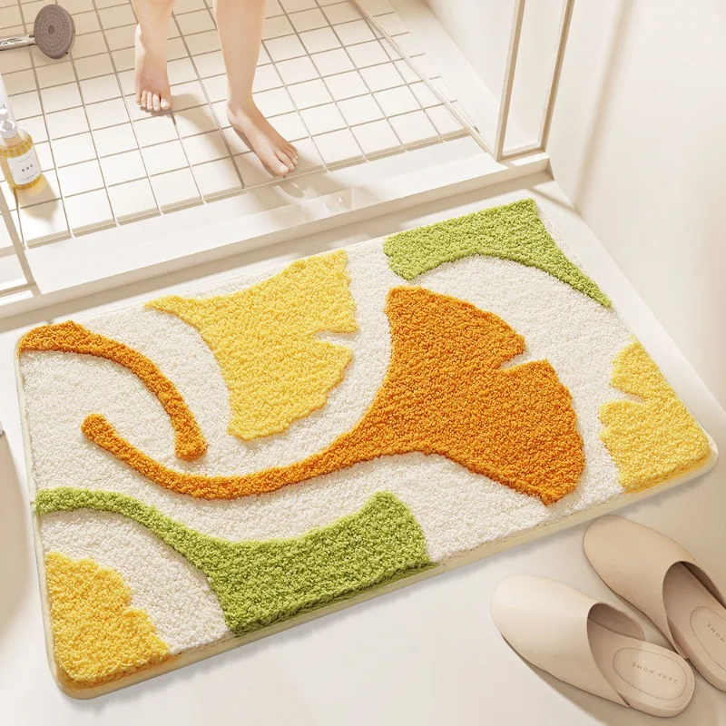 

Minimalist Bathroom Floor Mat Small and Fresh Plush Toilet Door Mat
