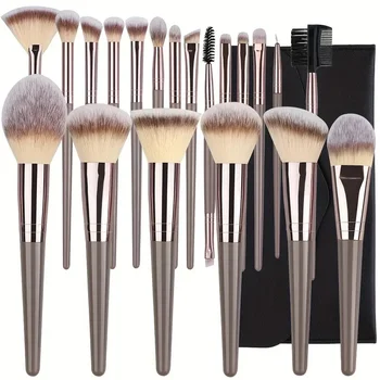 Set di 10-20 Pennelli per Trucco, Pennelli per Fondotinta, Correttore, Cipria, Ombretto, Blush, Pennello Kabuki per Sfumatura, Strumenti di Bellezza per il Viso
