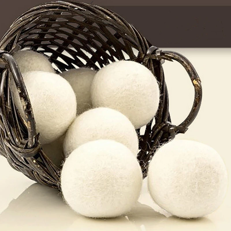 6Pcs Reusable Wool Dryer Balls Softener Laundry Home 5cm Fleece Dry Kit Ball Useful Clothes Washing Machine Accessories laundry ball