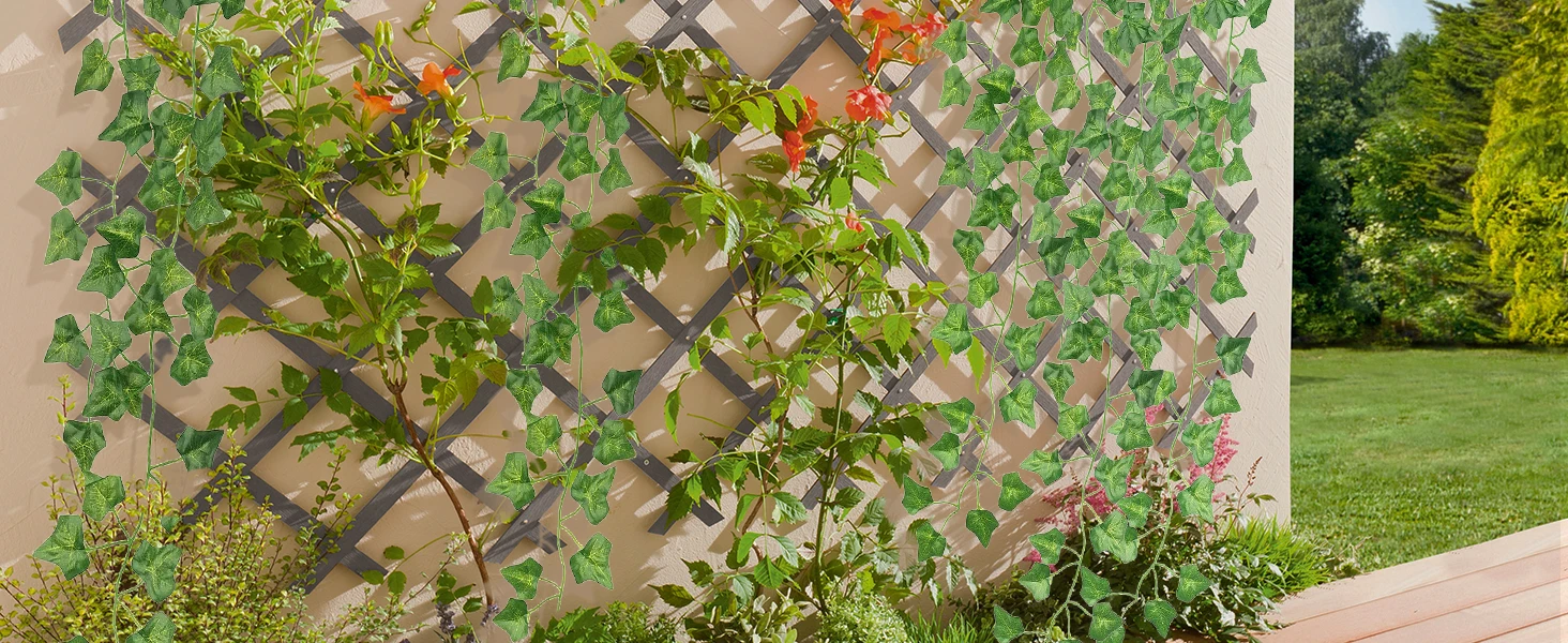10 Stück 2,1 m künstliche Pflanze, grüne Efeublätter, Girlande, Wandbehang, Weinrebe, Hausgarten, Dekoration, Hochzeit, Party, DIY, gefälschte Kranzblätter – Detail 4