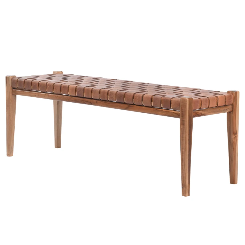 

Qf Bench Solid Wood Shoes Bed End Stool Cowhide Stool