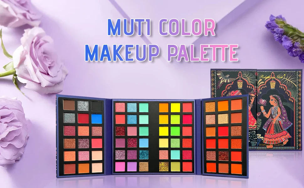 Description Picture 4 of item72 Color Eyeshadow Palette Color Board Shimmer Matte Nude Natural All In One, Carnival/Mardi Gras/Masquerade Makeup Cosmetics