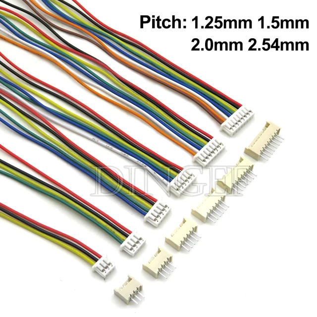 5 комплектов JST XH2.54 XH ZH PH 1,25 мм 1,5 мм 2,0 мм 2,54 мм Разъем для проводов 2 3 4 5 6 7 8 9 10 12 PIN штекер и гнездо 3