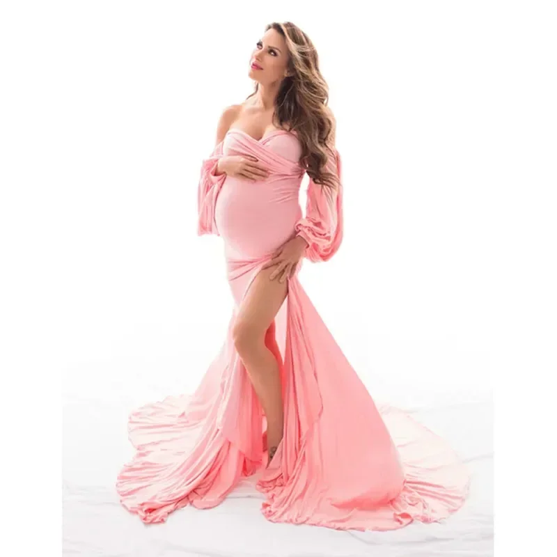 

Maternity Dress for Photography Pregnant Sexy Off Shoulder Women Long Maxi Baby Shower Dress Photography Pregnancy Clothes