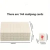 Compact Mahjong Set with Storage Box - 144 Tiles for Travel and Home Play 2