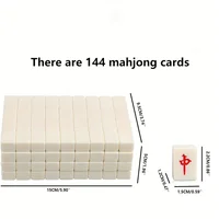 Compact Mahjong Set with Storage Box - 144 Tiles for Travel and Home Play 2
