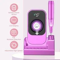 40000RPM Nail Drill Machine Electric Portable Nail File Rechargeable Nail Sander With Base for Gel Nails Polishing Home Manicure 2