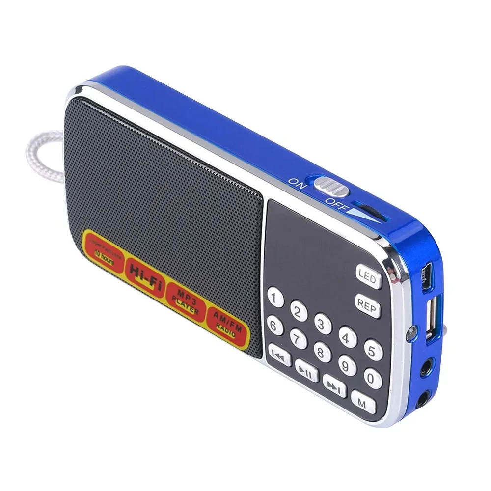 L-088 Portable HIFI Mini Speaker MP3 Audio Player Flashlight Amplifier Micro SD TF FM Radio