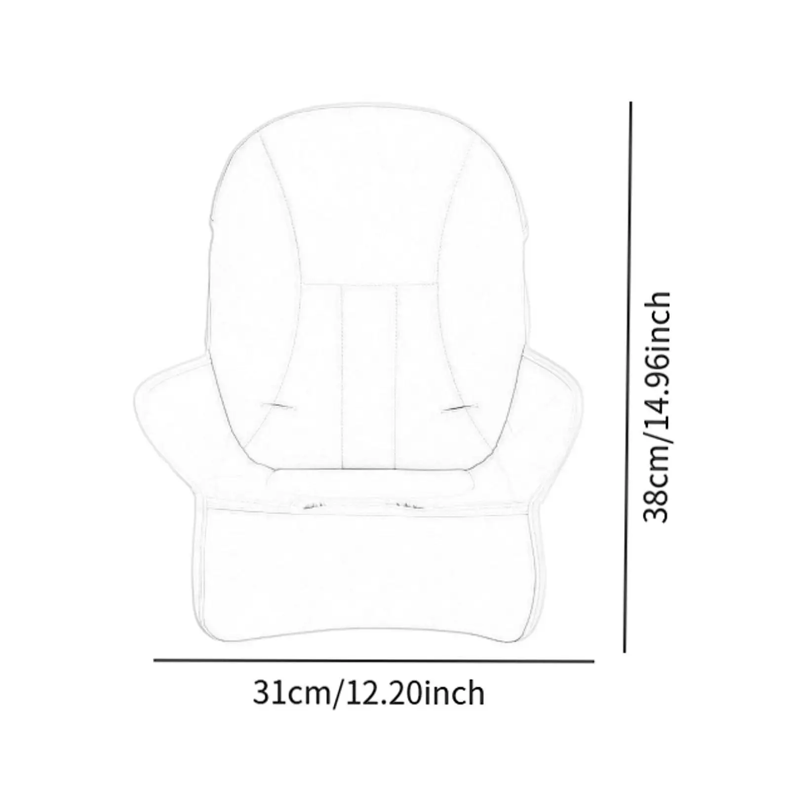 Baby Dining Chair Cover Portable High Chair Mat Booster Seat Protector Easy to Clean for Toddlers Baby Kids Home Dining