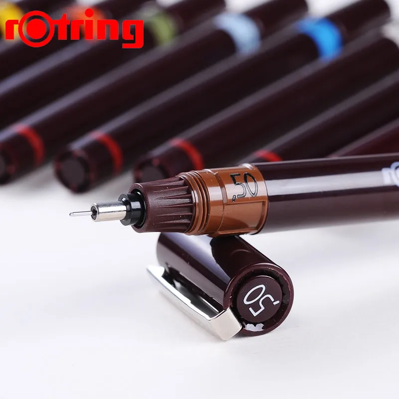 1pc Rotring Needle Pen Fillable Ink Pen 0.1-0.8mm Engineering Drawing Major Painting and Drafting Hook Pen Line Pen Art Marker