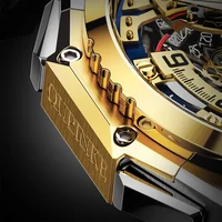 Montre-bracelet pour homme OUPINKE, squelette, acier inoxydable 316, étanche 50m, montre mécanique automatique originale, date, lumineuse. 4