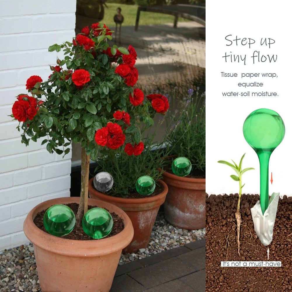 Plants Irrigation Kits Durable Auto Automatic Dripper Round Ball with Bird Shape Flower Pot Waterer Plants Home Garden Tools Watering Drip Irrigation