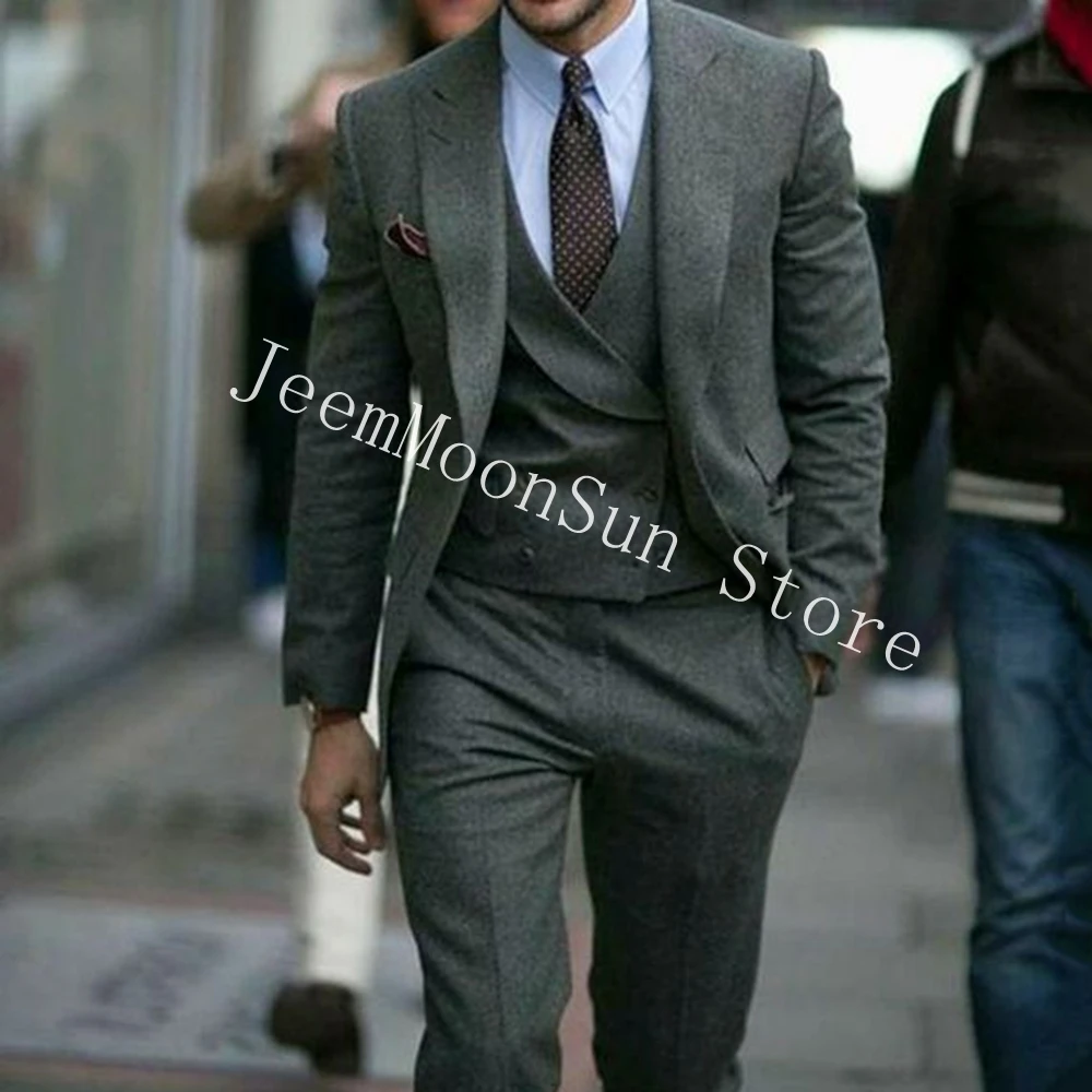 Рисунок 2 - Серые Твидовые костюмы в елочку для мужчин