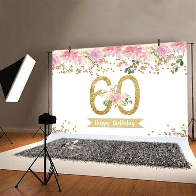 Décoration Fête 60e Anniversaire 60 Bannière Toile de Fond Anniversaire  Extra 788703927502