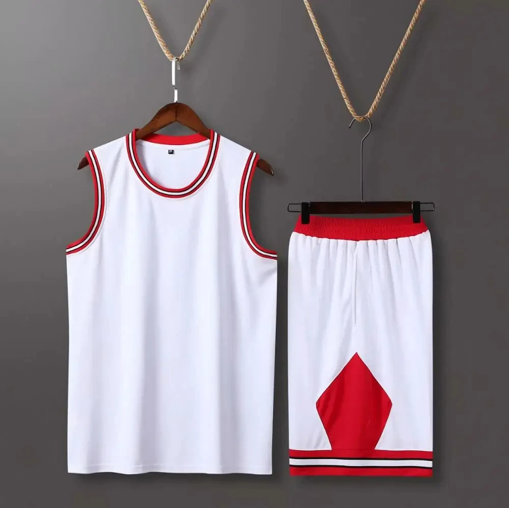 Basketball Jersey Set for Men Blank High Quality Sports Clothes College Man Training Basketball Uniforms Sportswear