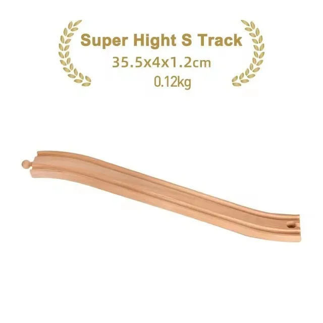 Premium Beech Wood Railway Train Track Accessories for Children’s Educational Play
