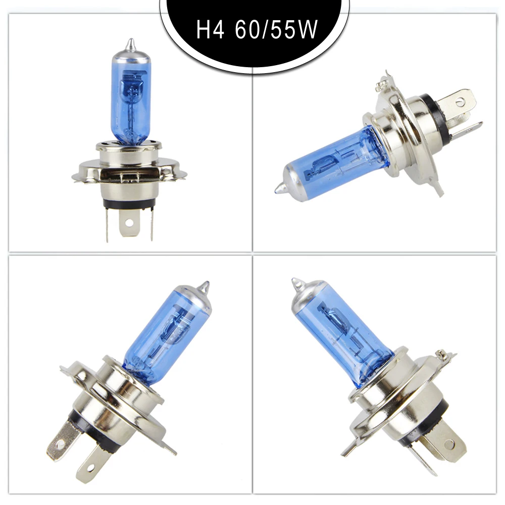 1pc Auto Xenon White Headlight Lamp12V 60/55W Car Halogen HID Xenon Light Bulb H4 12V 60/55W Halogen Auto Headlight Lamp