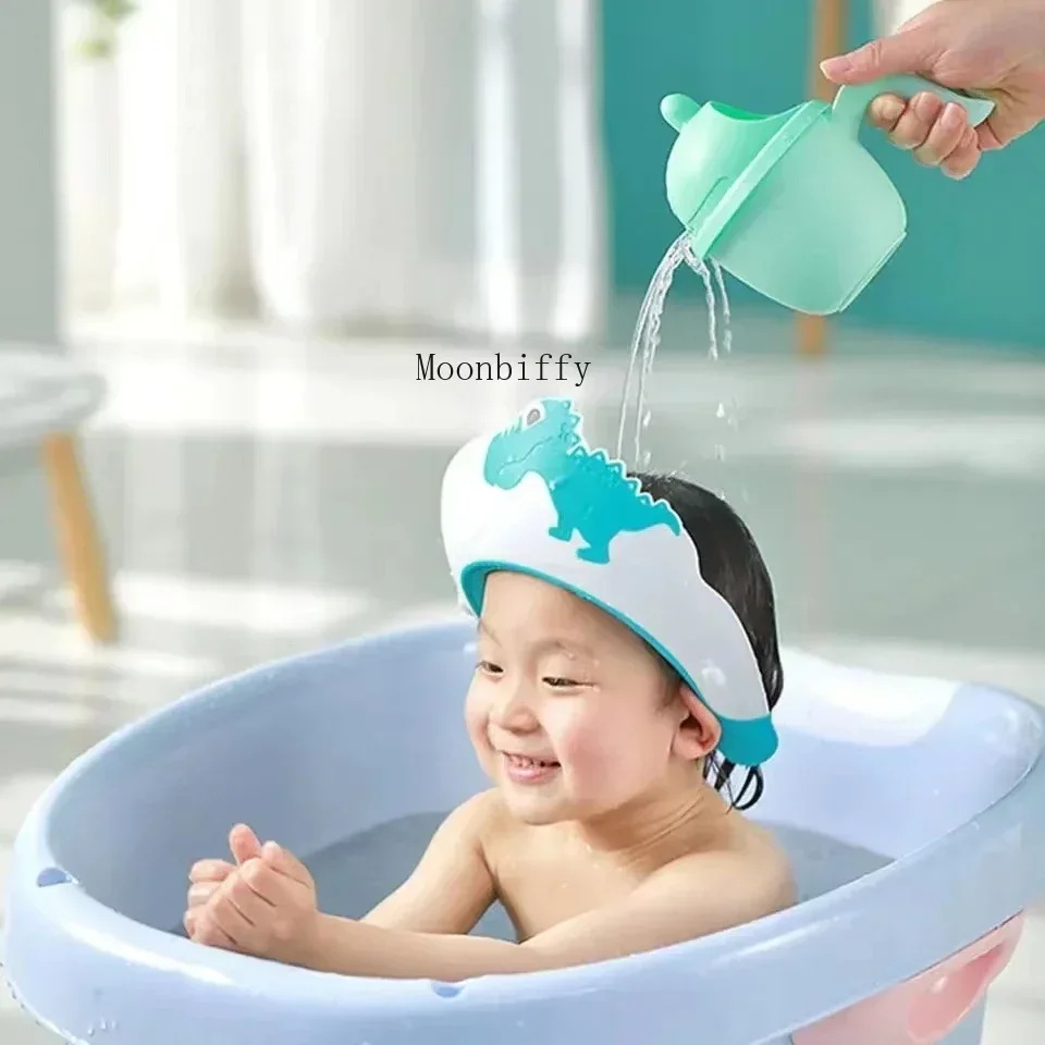 

Children's Shower Bath Cap Adjustable EVA Cap Waterproof Eye Protection Earmuff Shampoo Cap Baby Products Baby Head Protector