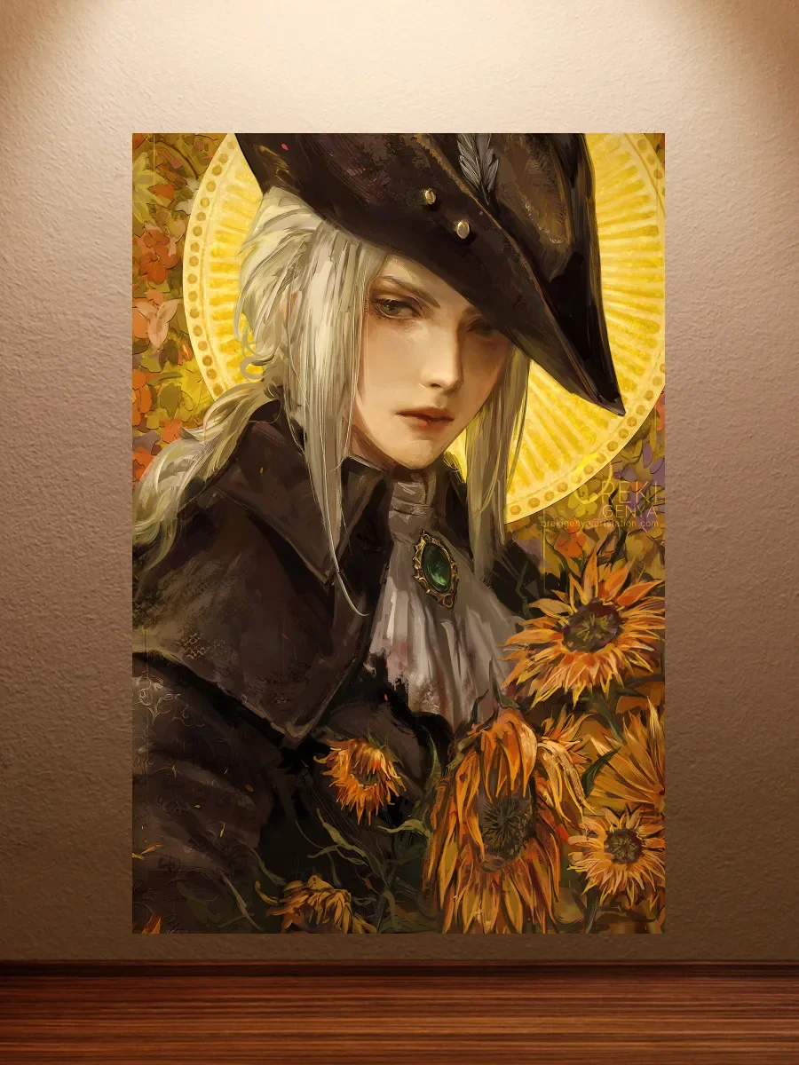 Bloodborne Poster Classic Horror Game Poster Gothic Poster Canvas Wall Painting Game Room Wall Decor Studio Room Wall Art Sticker