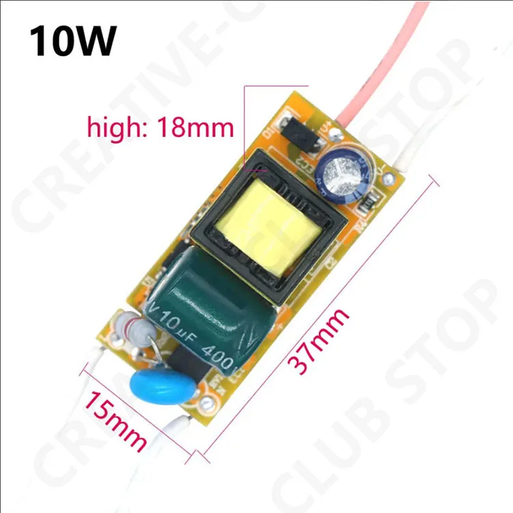 Universal LED Driver Power Supply with Adjustable Wattage and Constant Current Control