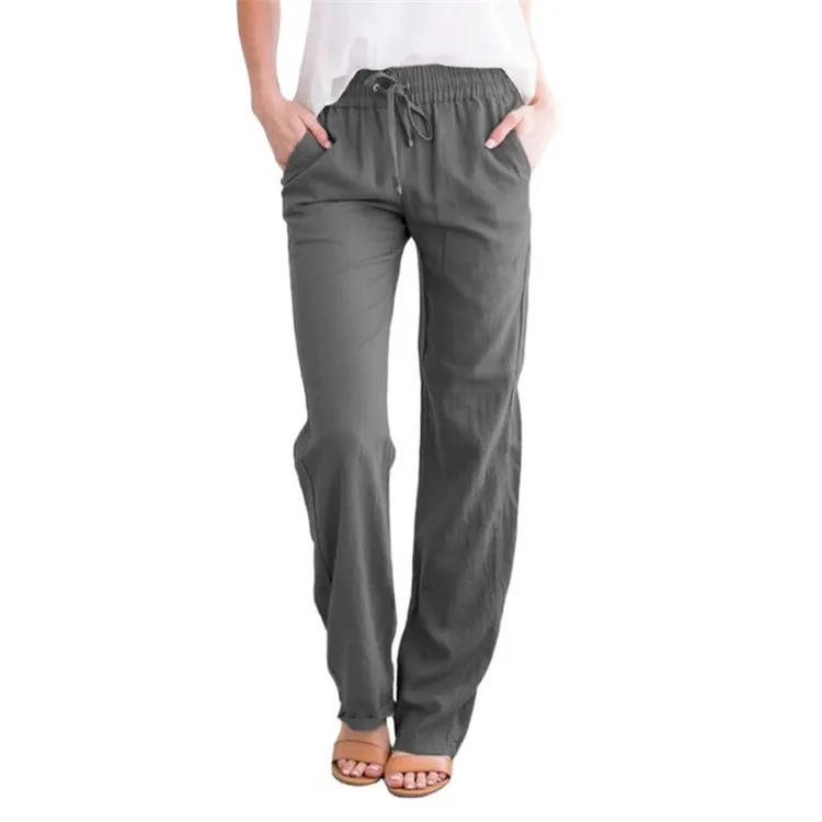vuori joggers Spring/summer 2022 New plain color slacks with loose straps for casual fashion and wide legs crop pants for women Pants & Capris