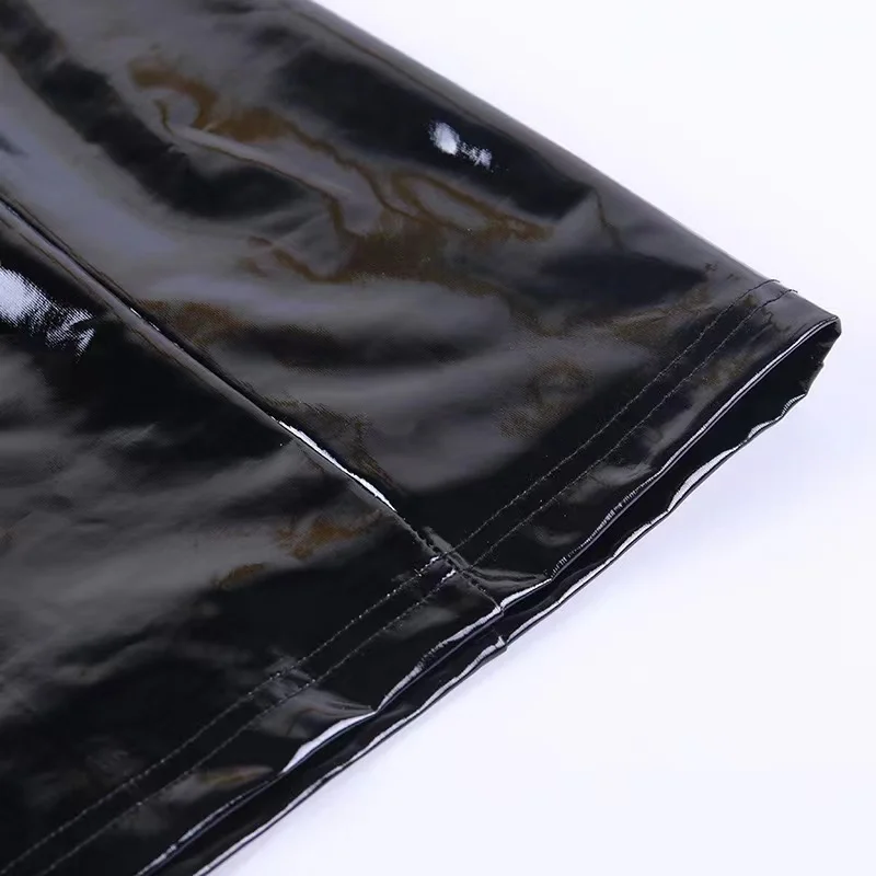 Y2K Punk Faux Leather Gothic Sexy Mini Dress