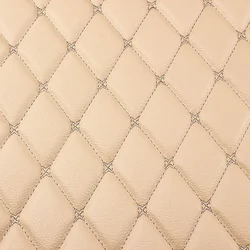 Luxurious Thick Artificial PU Leather Fabric (Beige)
