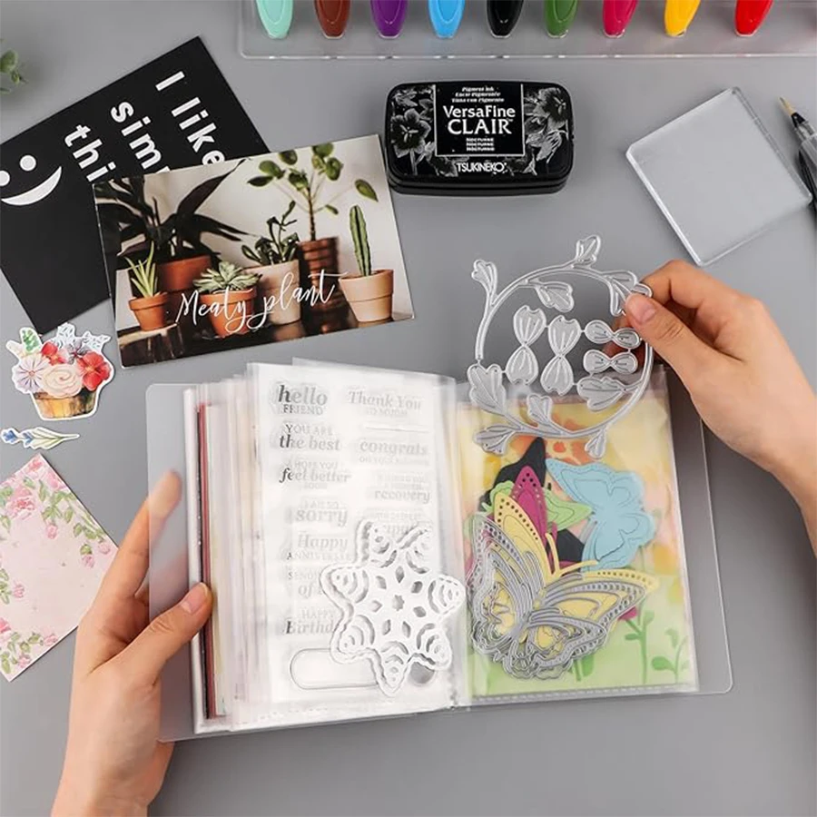 40pcs/book A6 Storage Booklet Simple Large-Capacity Waterproof Photo Storage Book High Quality PP Material 4