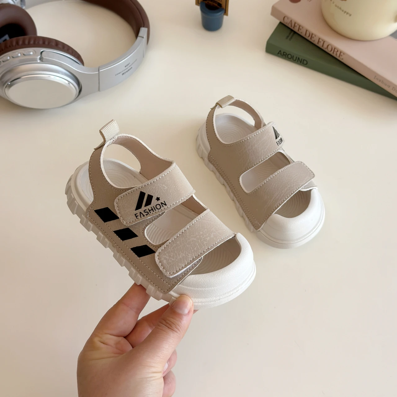 Children's Summer Beach Sandals - Stylish Soft Toe-Covered Footwear