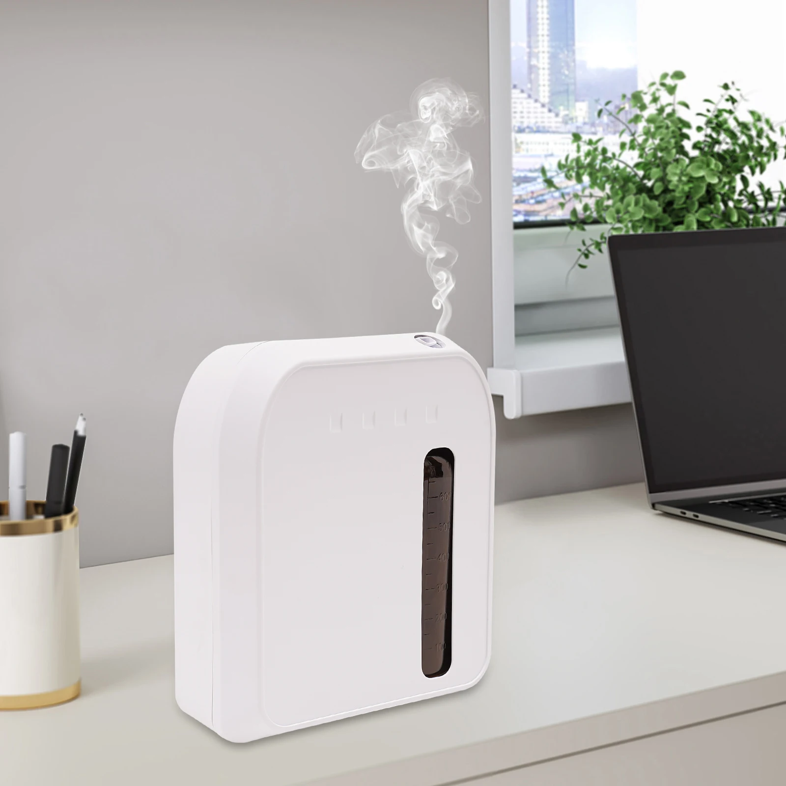 Waterless Essenial Oil Diffuser with Bluetooth Control Nebulizing Aromatherapy Scent Diffuser for Yoga Store Home Office Gym