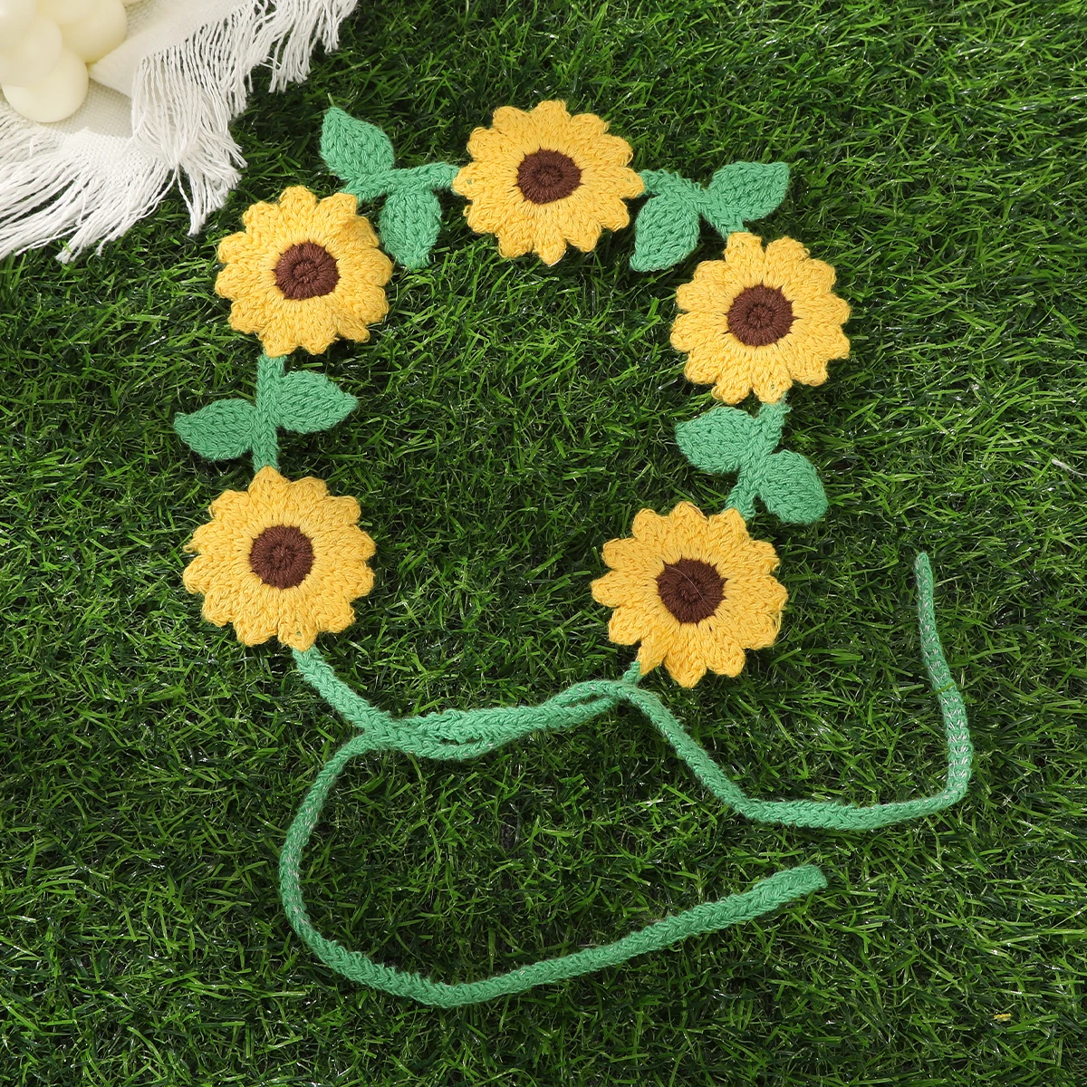 Knitted Flower Headband Colorful Beach Hawaii Hair Accessories Turban Bandage Bandana Ladies Travel Styling Headwear Headwarps