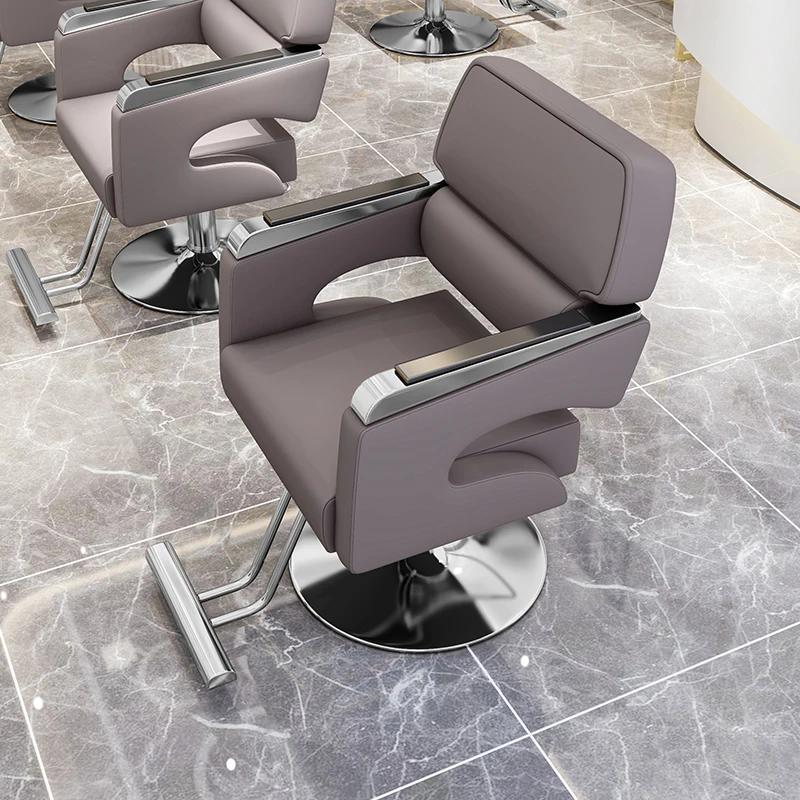 Recliner Comfort Barber Chairs Beauty Hairdressing Simplicity Makeup Barber Chairs Adjustable Chaise Coiffeuse Furniture QF50BC barber speciality barber chairs modern handrail comfort equipment barber chairs hairdressing chaise coiffeuse furniture qf50bc