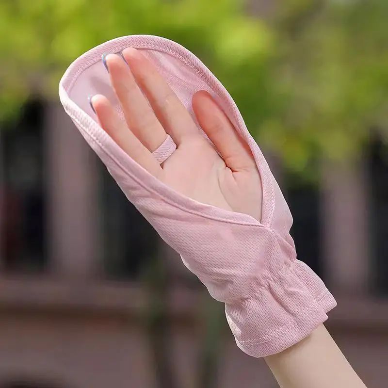 Sonnenschutzhandschuhe für Damen zum Autofahren und Radfahren (kurze Ausführung) – Detail 3