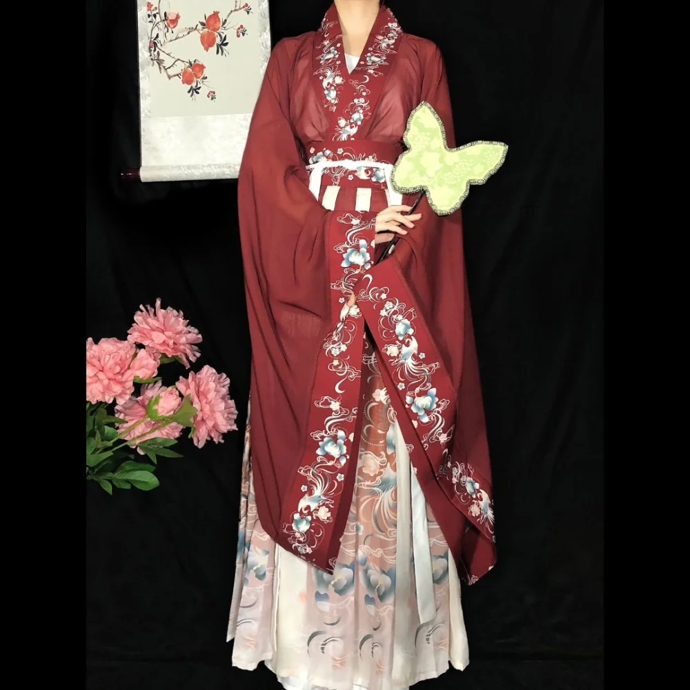 Original Halloween Cosplay Costumes Women Chinese Ancient Clothes Wei Jin Nan Bei Dynasties Kimono Adult Chinese Costume