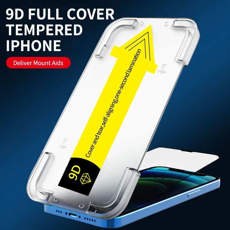9D Full Cover In Vetro Temperato Per Iphone 15 14 13 12 11 Pro Max Delivery Mount Aids Screen Protector Iphone 15 Pro Xr Xs Max Glass