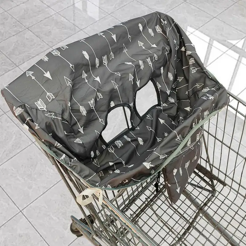 Children's Supermarket Shopping Cart Dust Cover High Chair Seat Cushion Protector for Baby, Attached Drawstring Carrying Bag