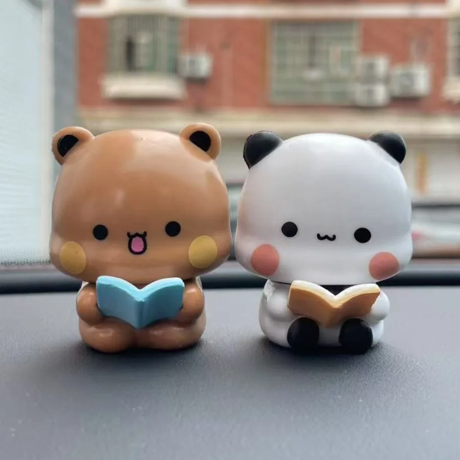Cute Bubu Dudu Panda Bear Figure Toy Collectible Anime Accessories Kawaii Bear Doll Ornament Home Decor Birthday Christmas Gift