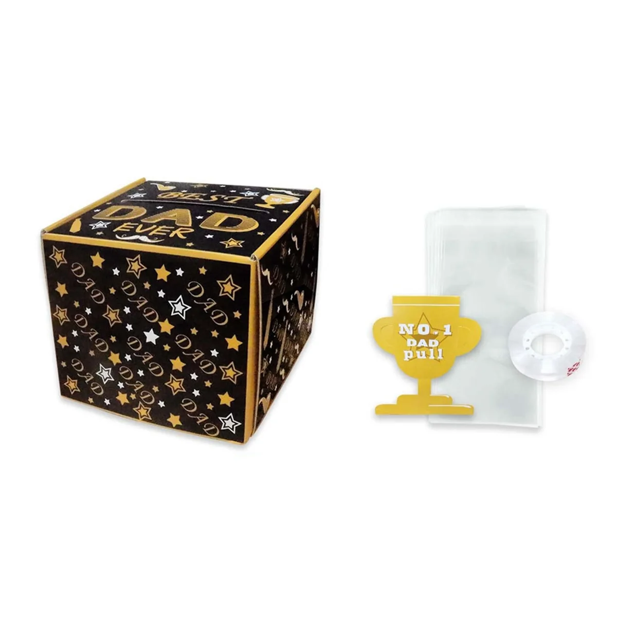 

Копилка счастливого отца для наличных подарков, копилка для денег с выдвижной картой, набор «сделай сам», Подарочная коробка для папы-сюрприза