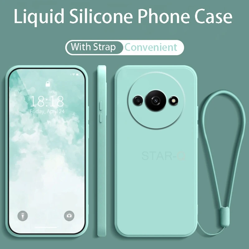 Liquid Silicone Phone Case with Lanyard