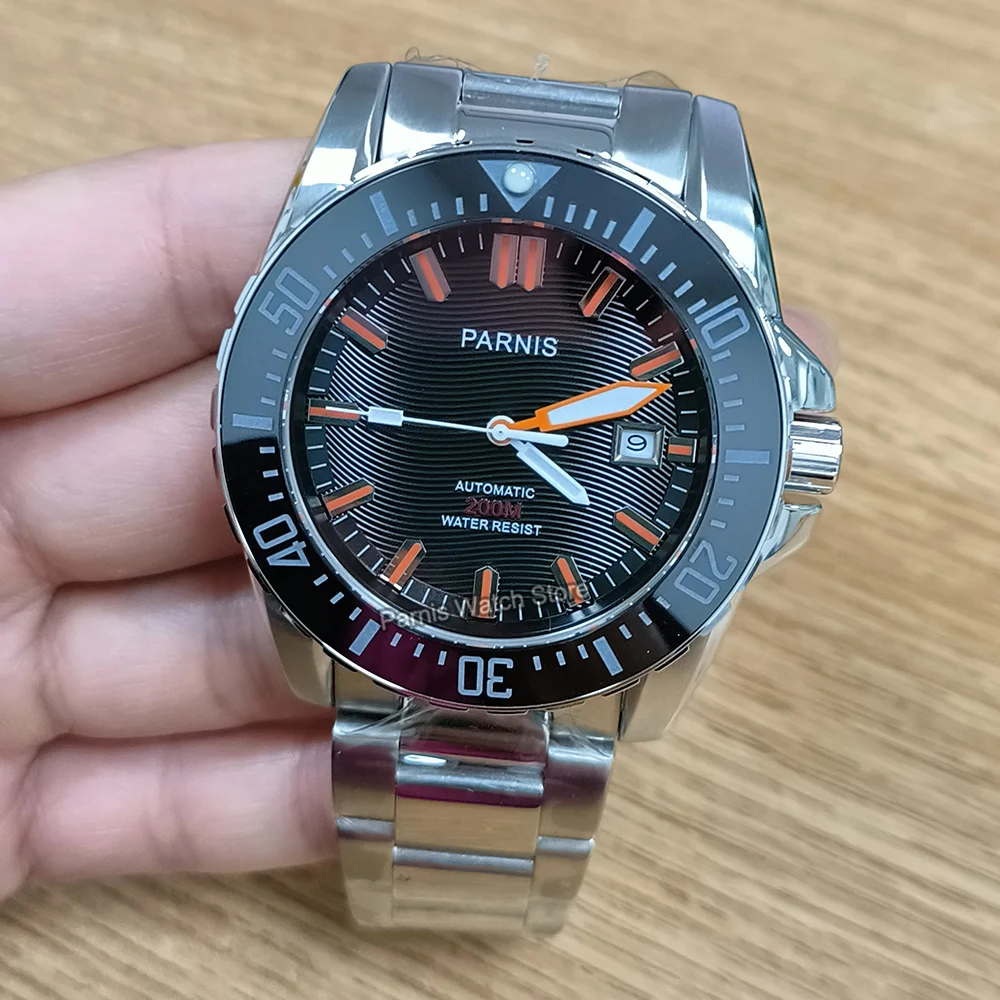 Parnis 43mm Sapphire Crystal Automatic Men Watch 20 Bar Water