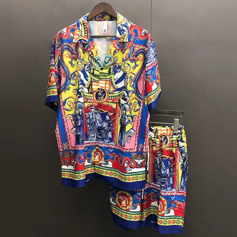 Bequemes Ethno-Shirt mit V-Ausschnitt und handgefertigten Details