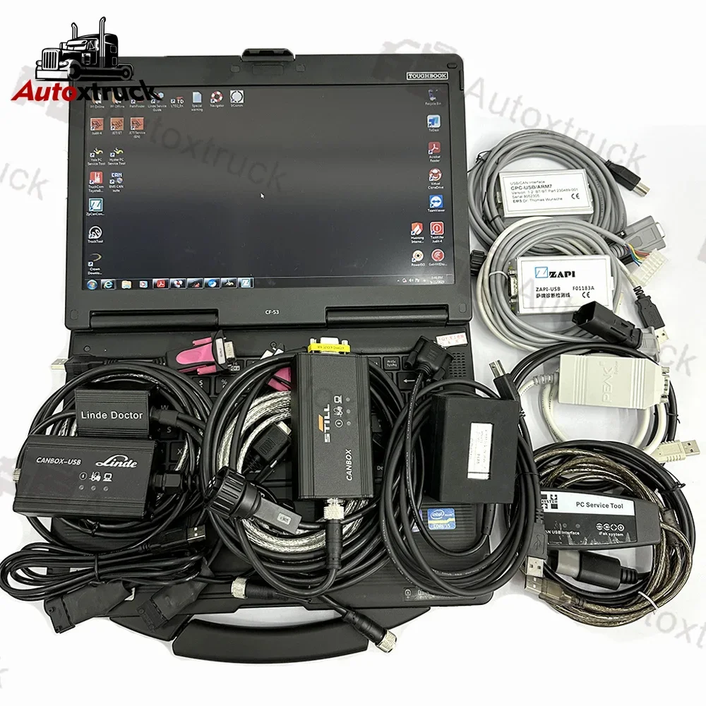 

CF53 Laptop Forklift Communication For Toyota BT Zapi Judit Incado Hyster Linde canbox doctor Still box Crown Diagnostic tool